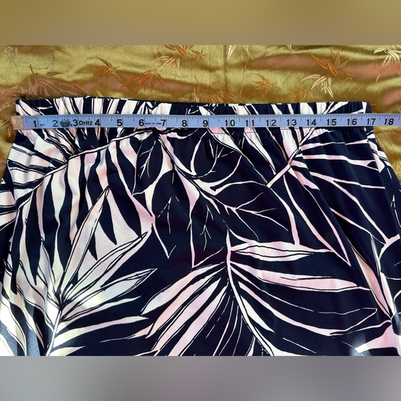 Chico’s Navy & White Tropical Palm Print Skirt size L - Picture 5 of 9